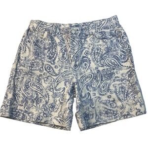 Lauren Jeans Co Women's Paisley Print Denim Jean Shorts Women's Size‎ 6 Preppy